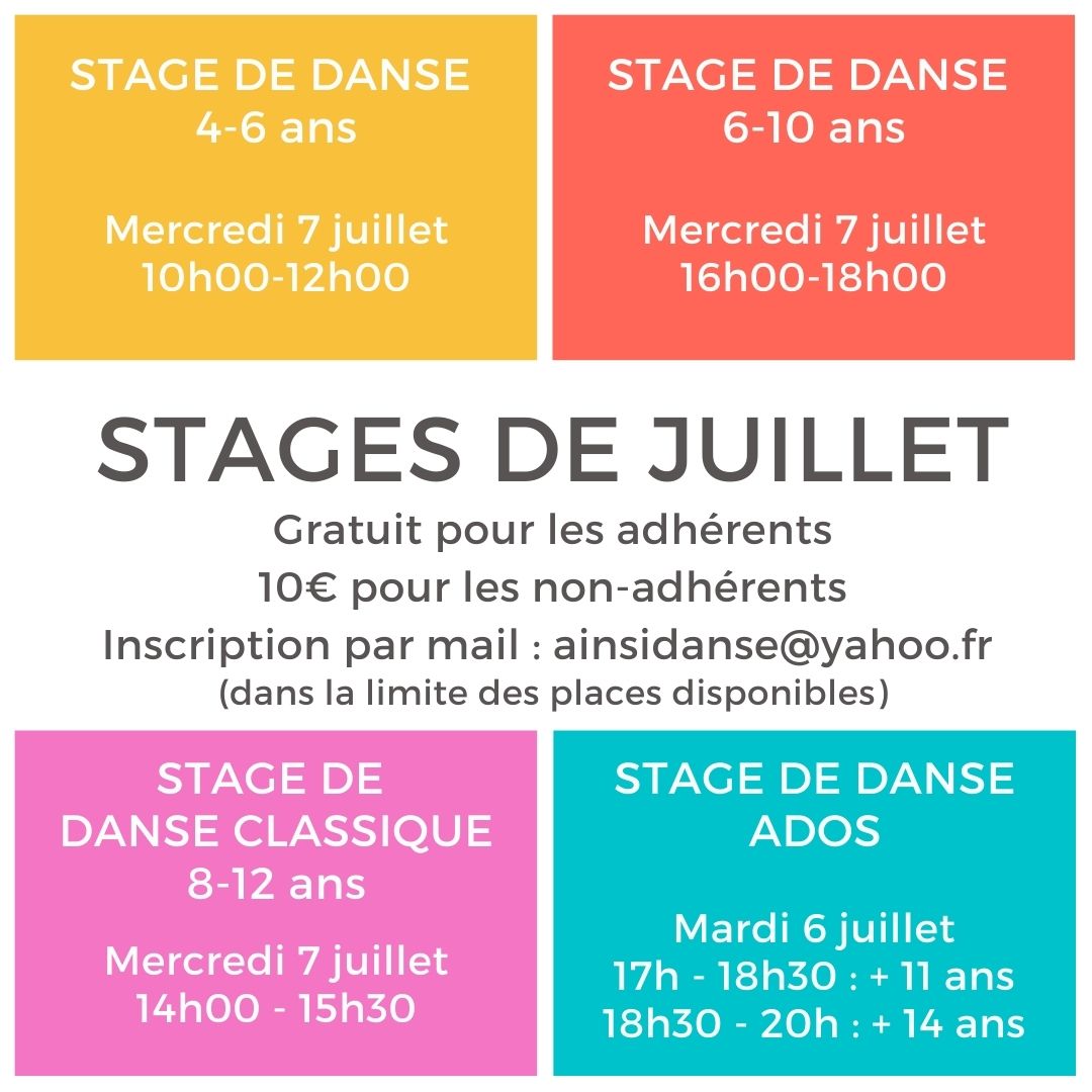 Lire la suite à propos de l’article Stages Juillet