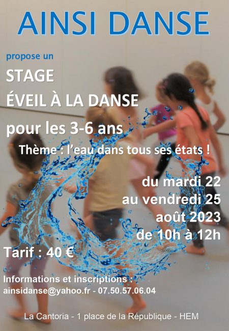 Stage août 2023 eau